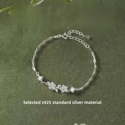 Pure Silver Jasmine Bracelet for Women