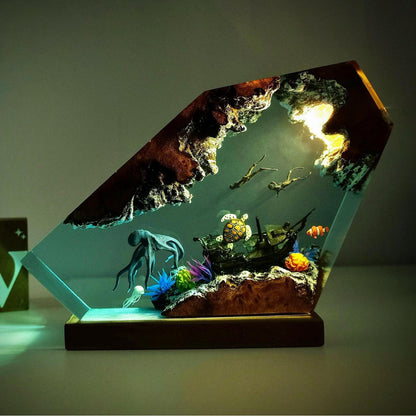Octopus and Turtle Resin Night Light