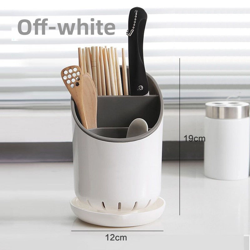 Kitchen Utensil Storage Box with Drainage