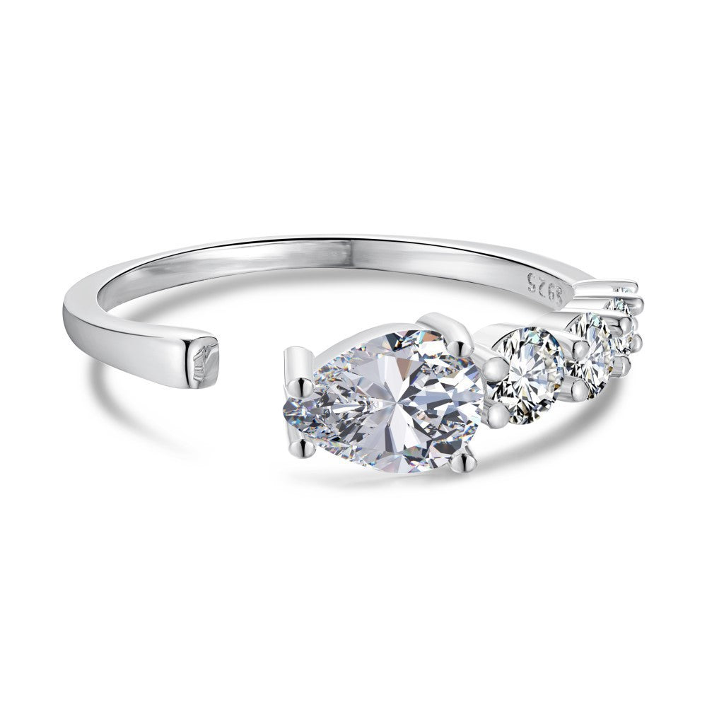 Ring Spiral Full Zircon Inlaid Women Jewelry