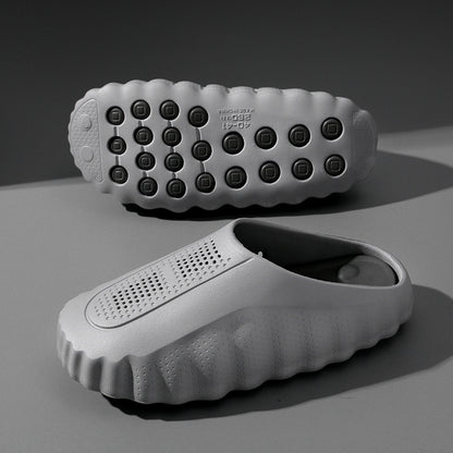 Men Women Summer EVA Non-Slip Massage Closed Toe Slippers