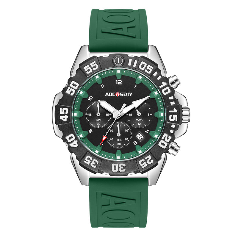 Mens Digital Analog Sport Watch with Silicone Band