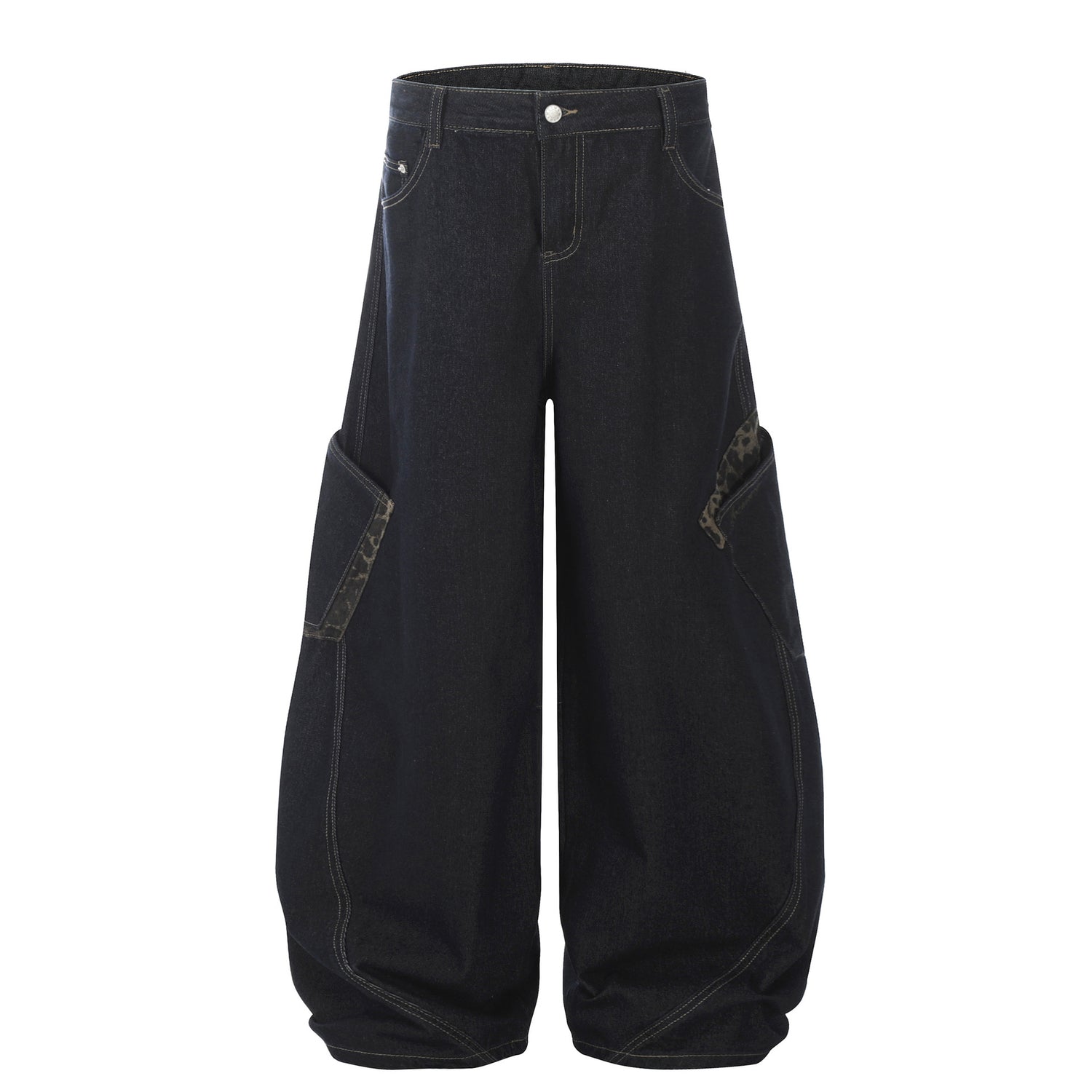 Mens Retro Loose Fit Denim Jeans