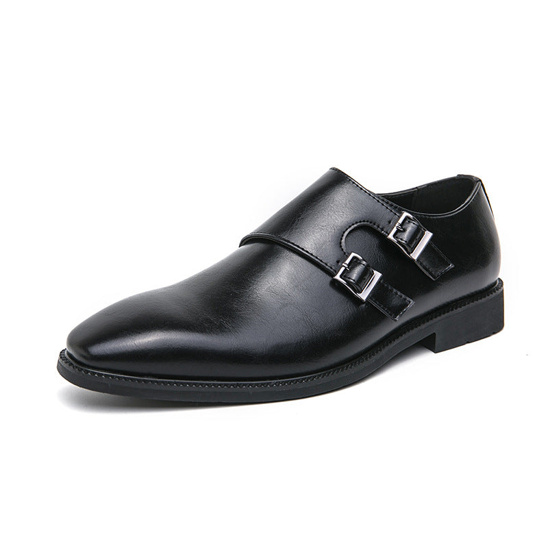 Classic Buckle Leather Shoes for Men