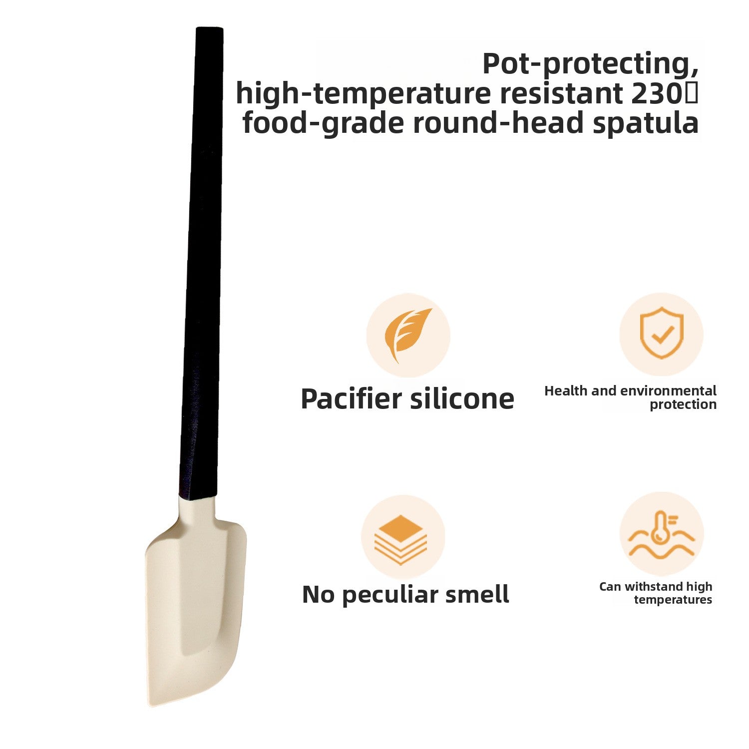 Silicone Baking Scraper with Wood Handle
