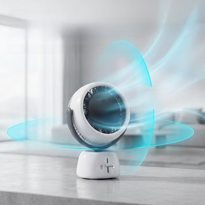 AI Facial Recognition Smart Desktop Fan with Digital Display