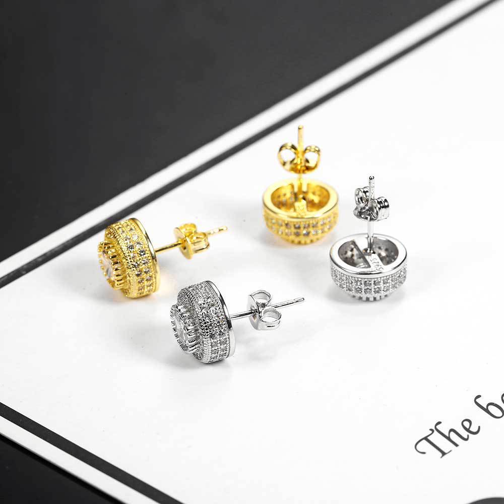 Hip-hop stud earrings for men