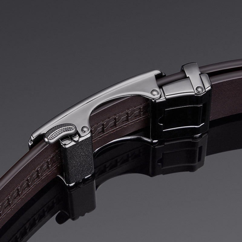 Men's Automatic Buckle Genuine Leather Belt
