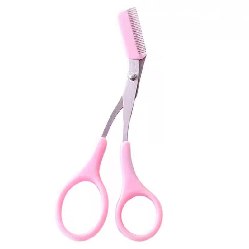 Eyebrow Trimming Scissors with Comb and Razor