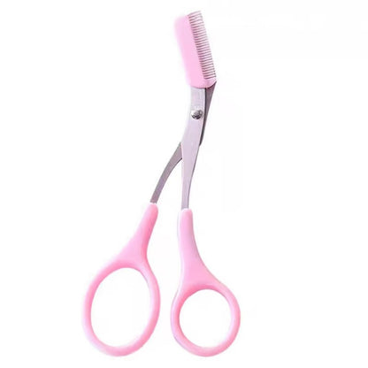 Eyebrow Trimming Scissors with Comb and Razor