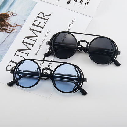 Double-spring-leg glasses