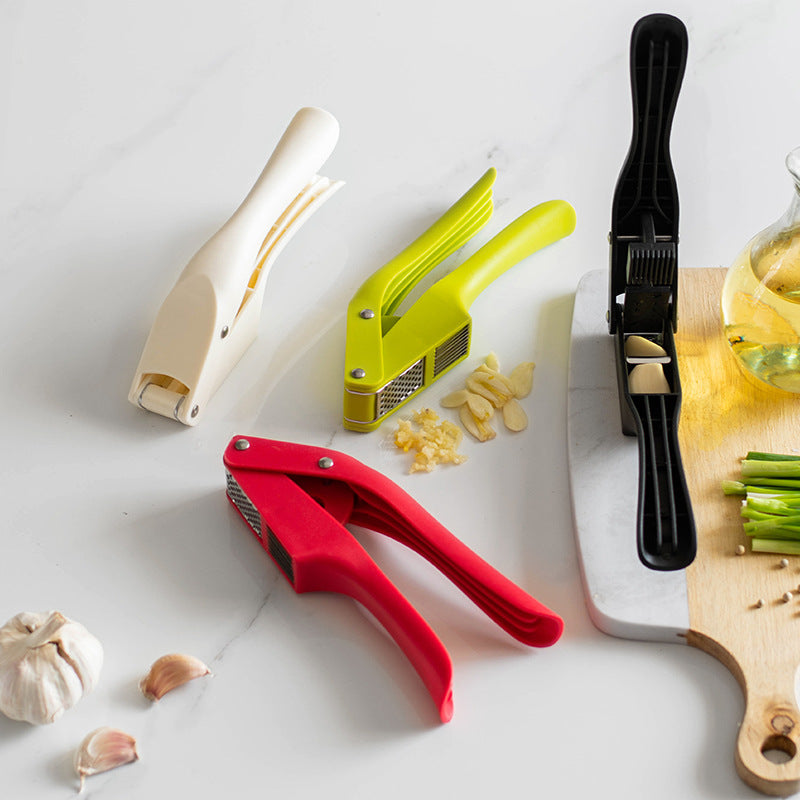 two-in-one kitchen garlic press cutting garlic slices