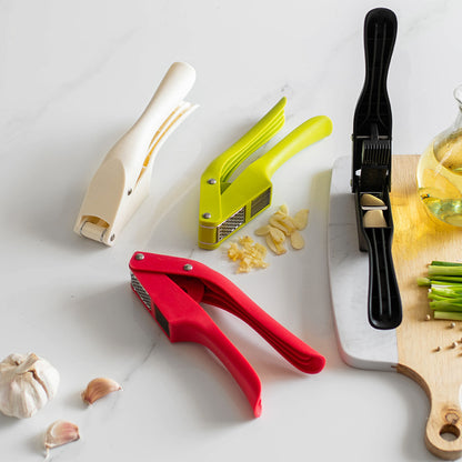 two-in-one kitchen garlic press cutting garlic slices