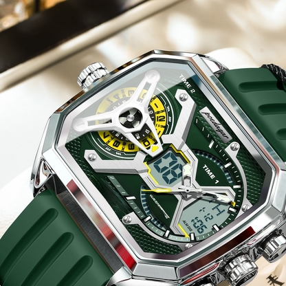 Dual Display Luminous Waterproof Mens Watch