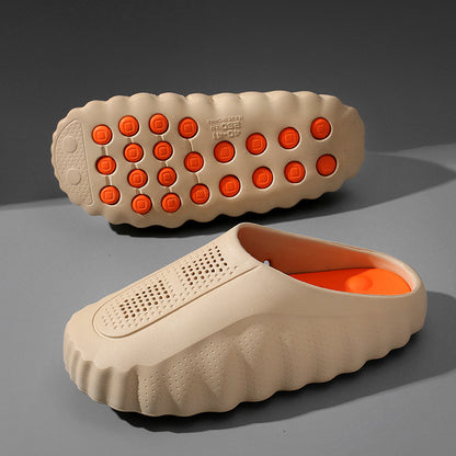 Men Women Summer EVA Non-Slip Massage Closed Toe Slippers