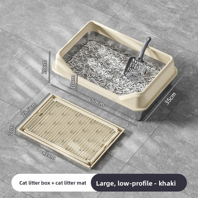 Stainless Steel Cat Litter Box with Anti-Splash Cover