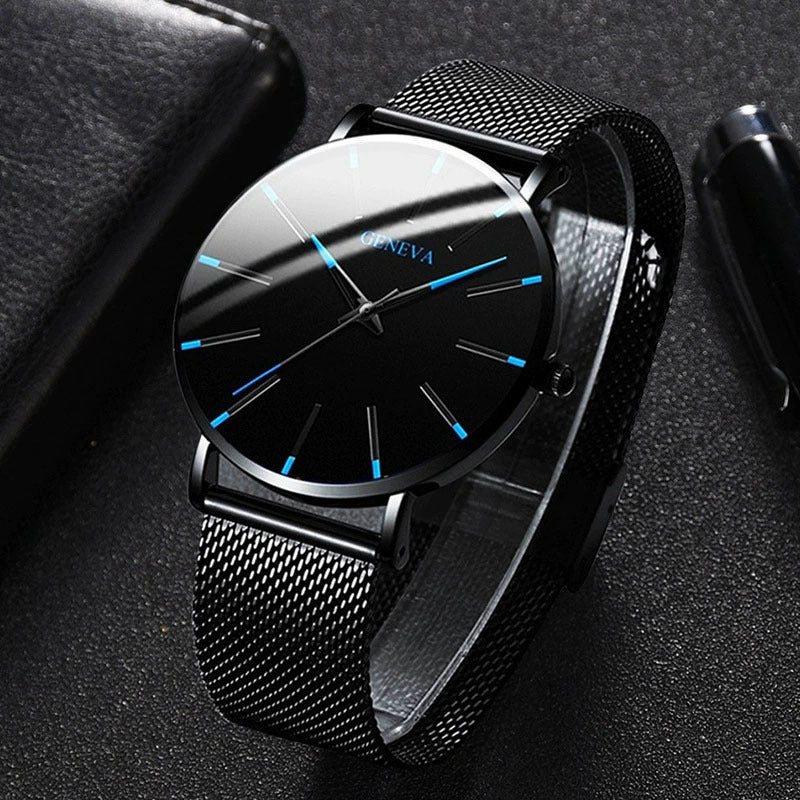 Quartz Watch with Alloy Mesh Strap