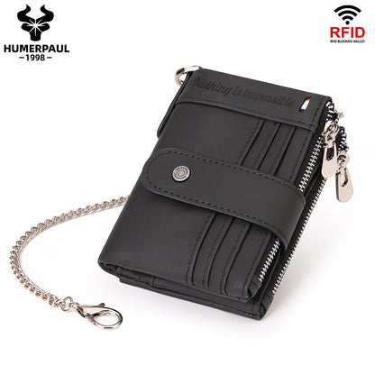 RFID Genuine Leather Men&