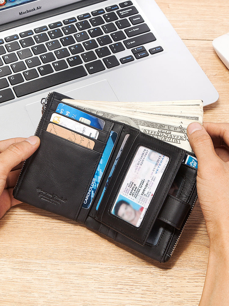 RFID Genuine Leather Men&