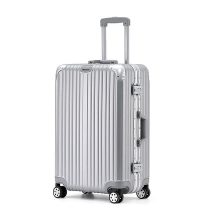 Luggage Suitcase with Aluminum Frame, Carry-On Suitcase, Trolley Suitcase, 20/24/ 28inch Three-Piece Set, Travel Suitcase, Password Lock Suitcase, Manufacturer Wholesale