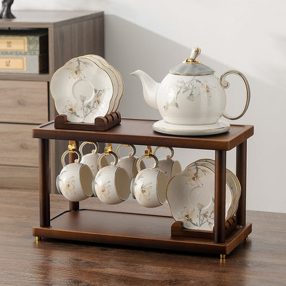 New Chinese-style tea set, luxury living room afternoon tea set including teapot and teacups