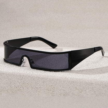 Futuristic Punk Metal Frame Sunglasses UV400 Windproof