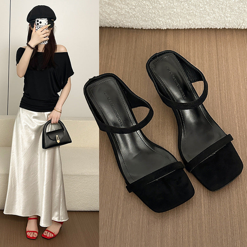 Womens Knit Stiletto Sandals
