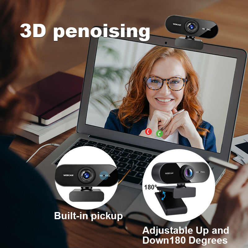 1080P USB Webcam with Built-in Microphone