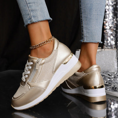 Womens Casual Wedge Sneakers