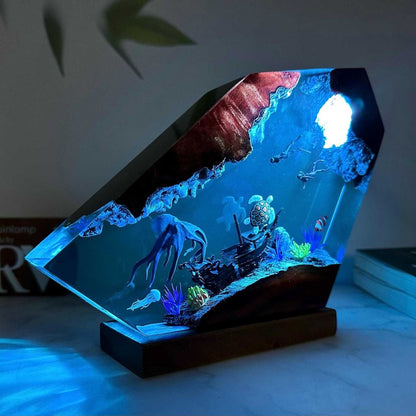Octopus and Turtle Resin Night Light