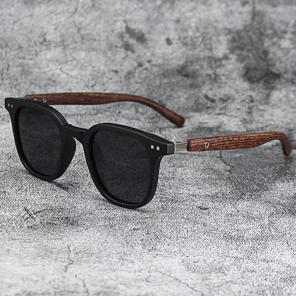 Wood grain leg rice nail sunglasses