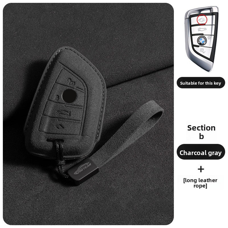 Suede Key Cover with Strap