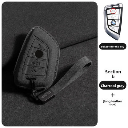 Suede Key Cover with Strap