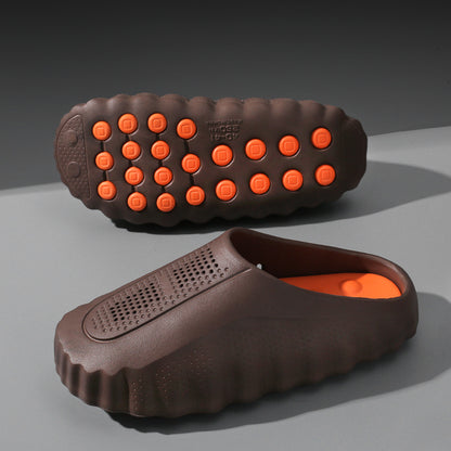 Men Women Summer EVA Non-Slip Massage Closed Toe Slippers