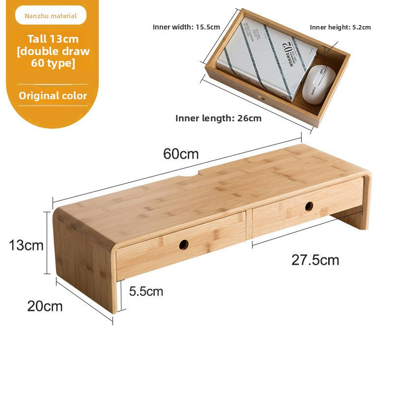 Bamboo Computer Monitor Riser