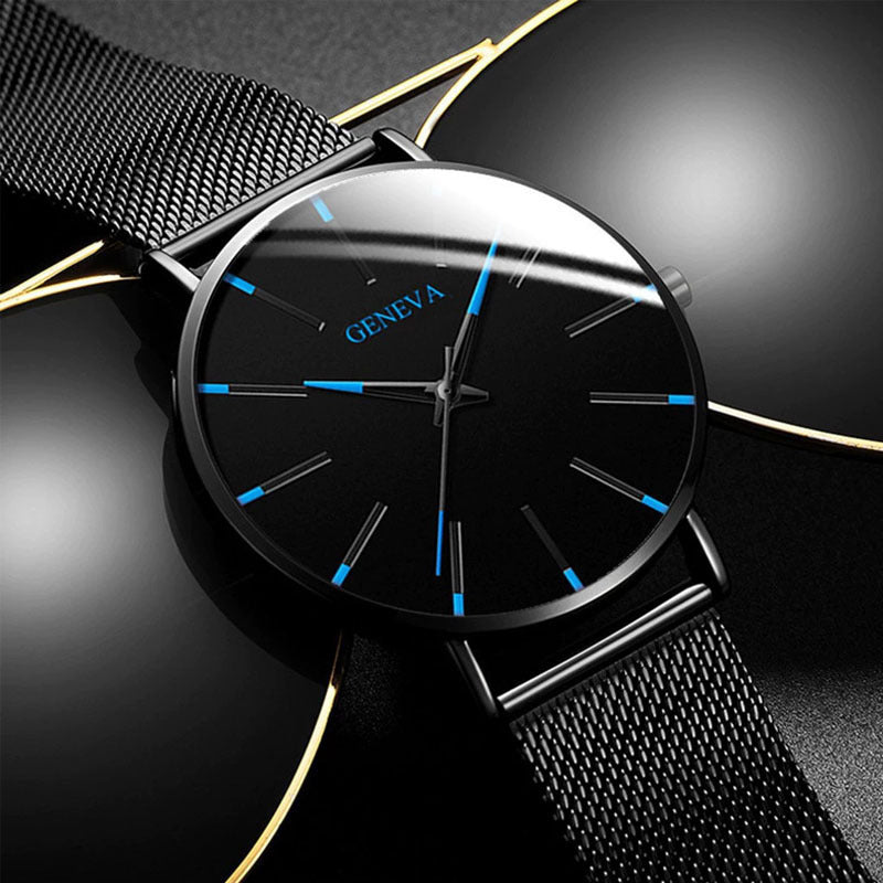 Quartz Watch with Alloy Mesh Strap