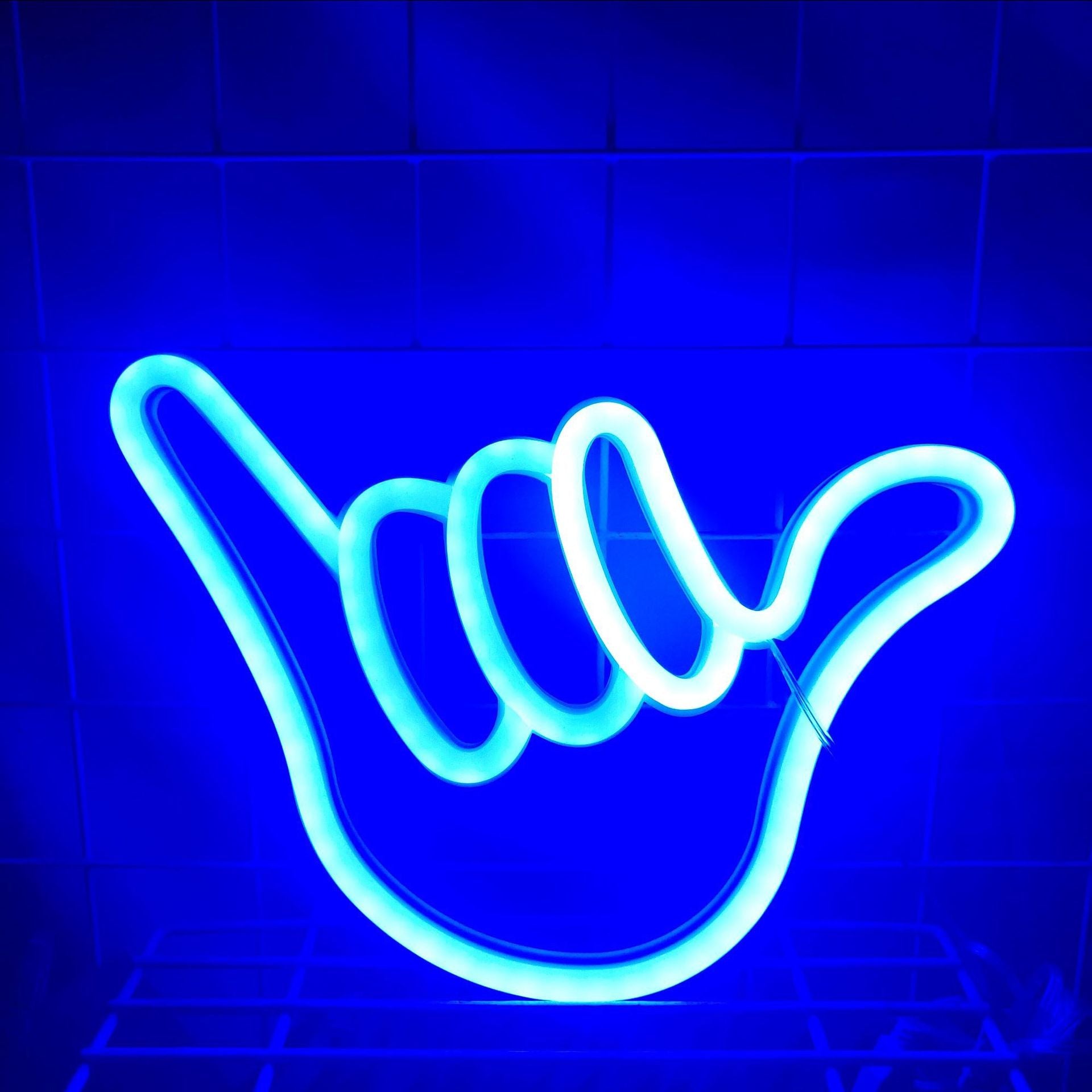 led neon finger shape indoor neon sign