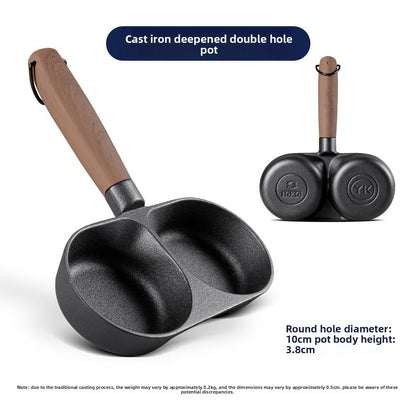Two-hole frying pan