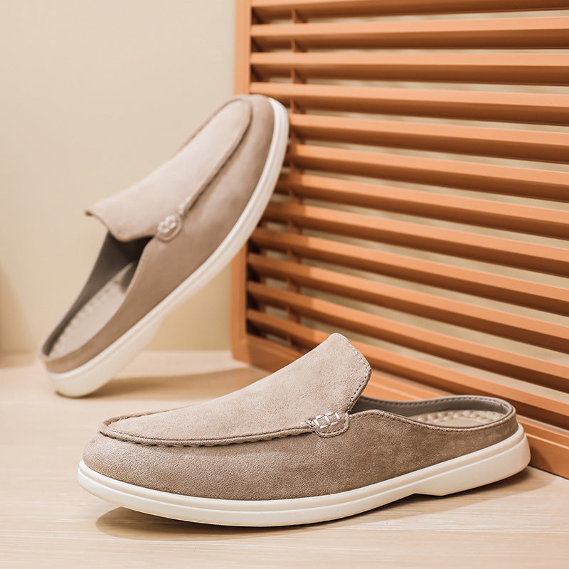 Cross-Border Hot-Selling Slip-On Suede Loafers, Slip-On Lazy Shoes, Casual Shoes, Fashionable Beanie Shoes for Men