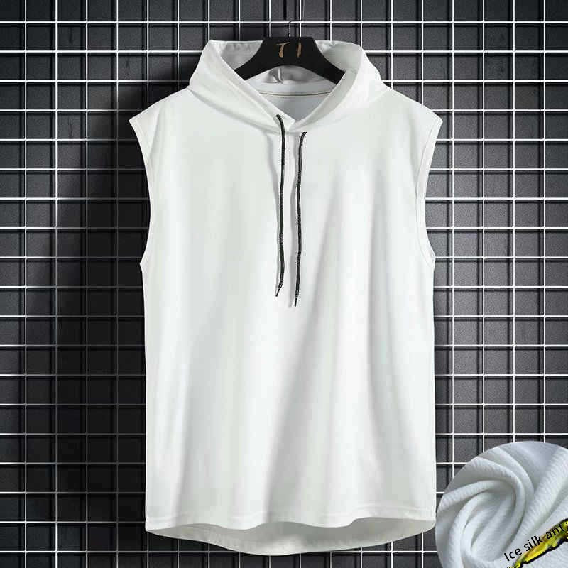 Mens Sleeveless Hooded Sweatshirt