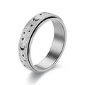 Rotatable Star Moon Cut-Out Ring