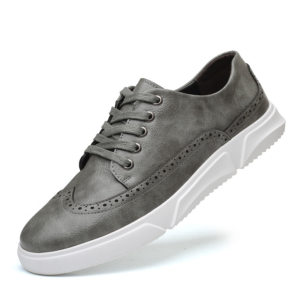 Men's Casual Leather Lace-Up Shoes