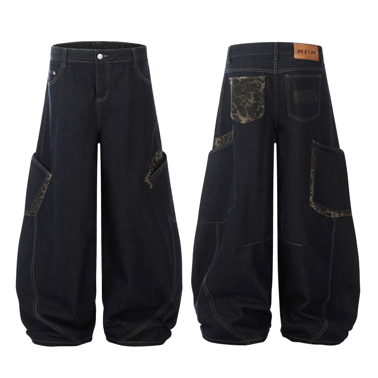 Mens Retro Loose Fit Denim Jeans