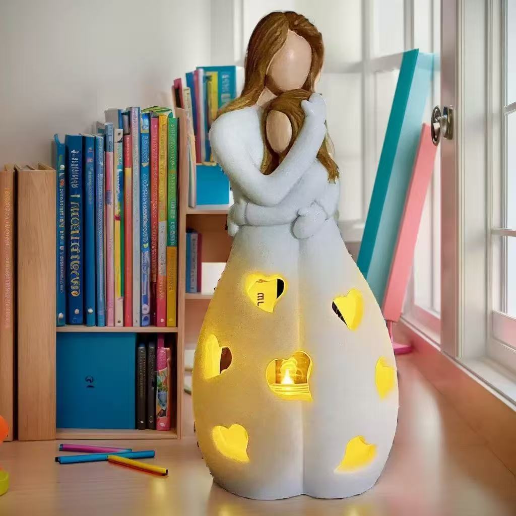 LED Resin Hug Candle Holder