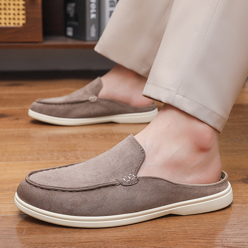 Cross-Border Hot-Selling Slip-On Suede Loafers, Slip-On Lazy Shoes, Casual Shoes, Fashionable Beanie Shoes for Men