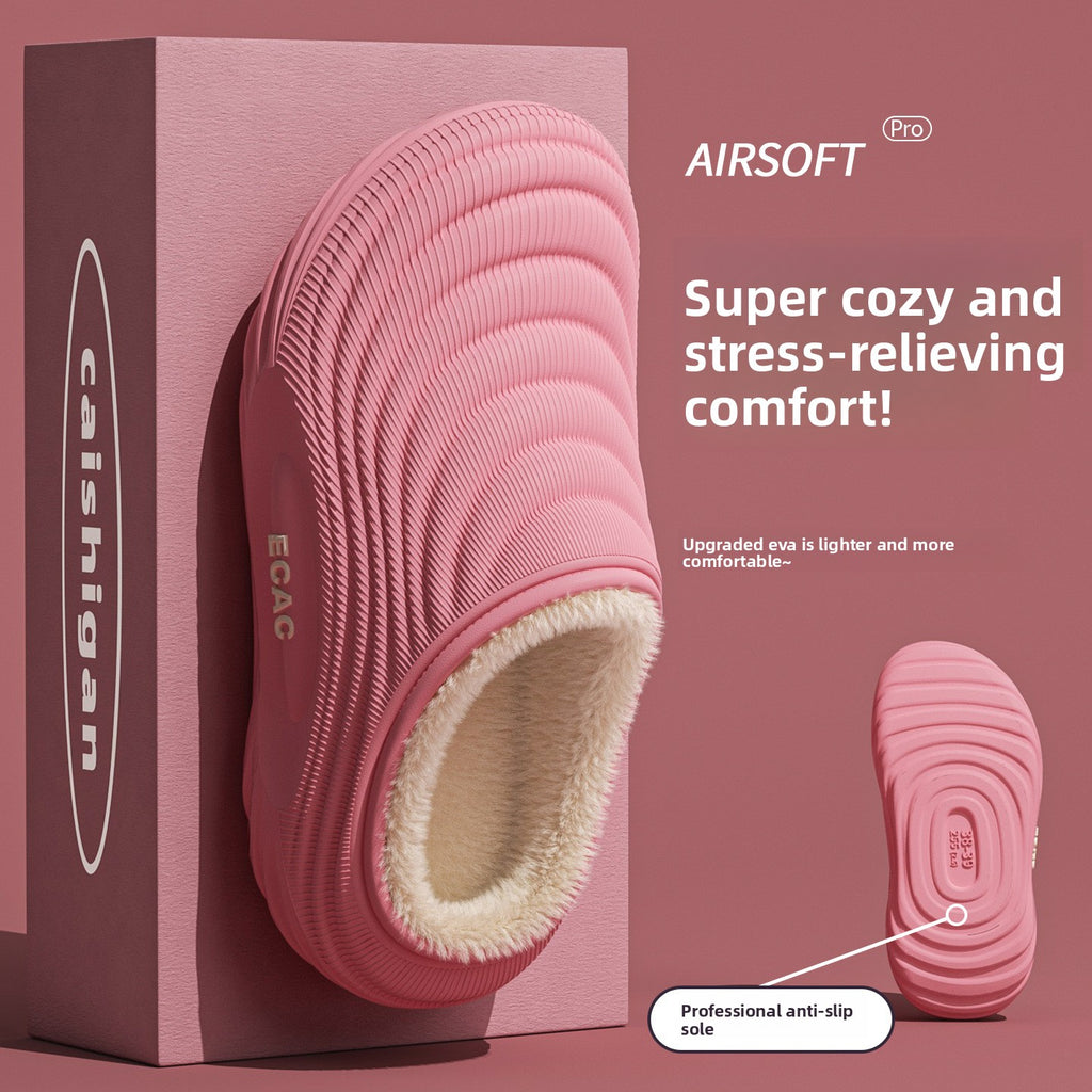 Waterproof Fleece-Lined Winter Slippers