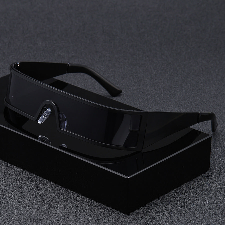 Futuristic Punk Metal Frame Sunglasses UV400 Windproof