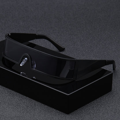 Futuristic Punk Metal Frame Sunglasses UV400 Windproof
