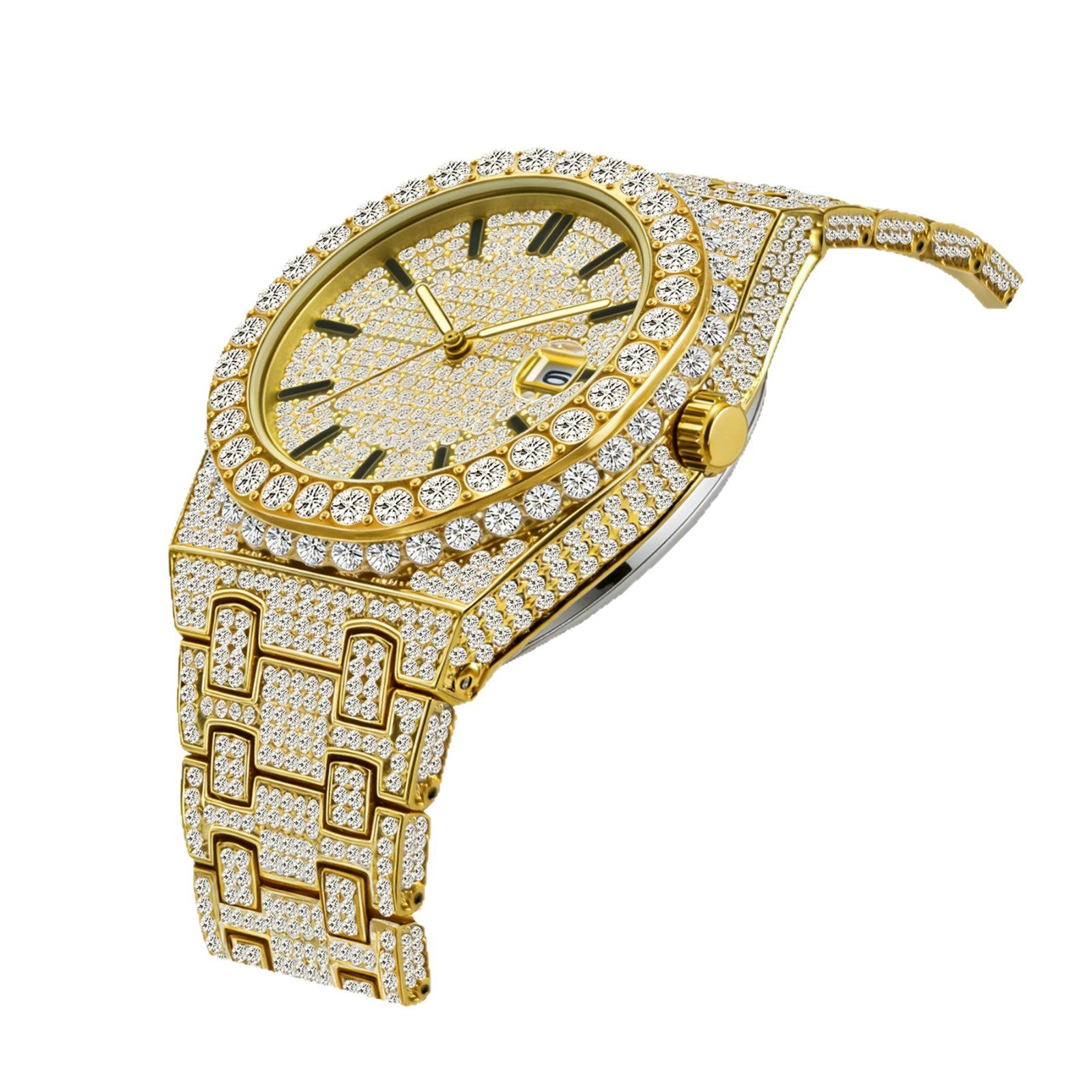 Luxury Men Quartz Watch Full Diamond
