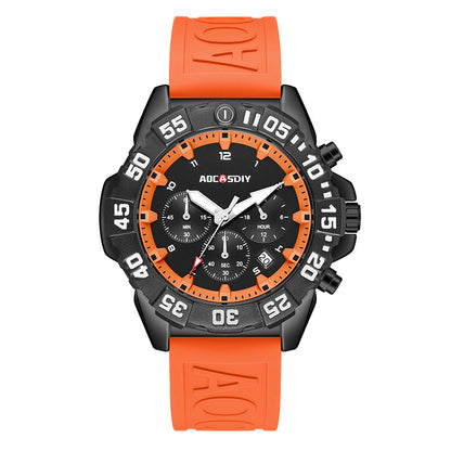 Mens Digital Analog Sport Watch with Silicone Band